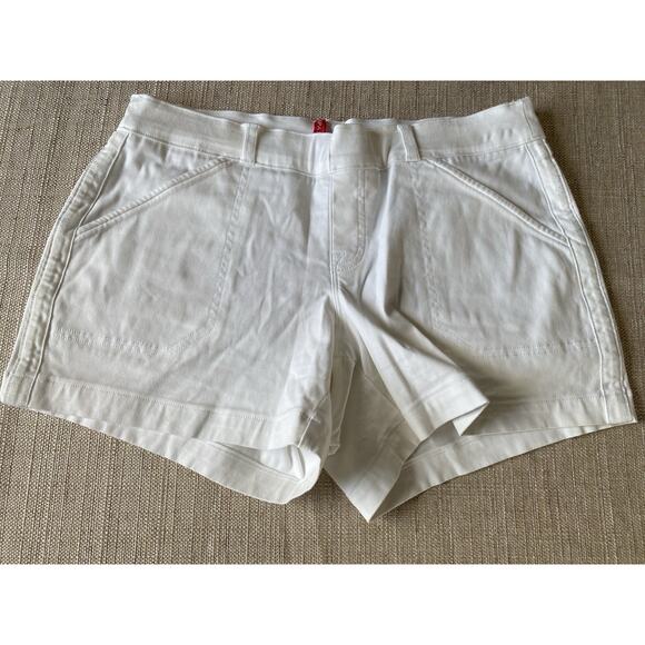 Spanx Bermuda Shorts White L Classic mid-rise stretch shorts - Picture 1 of 9